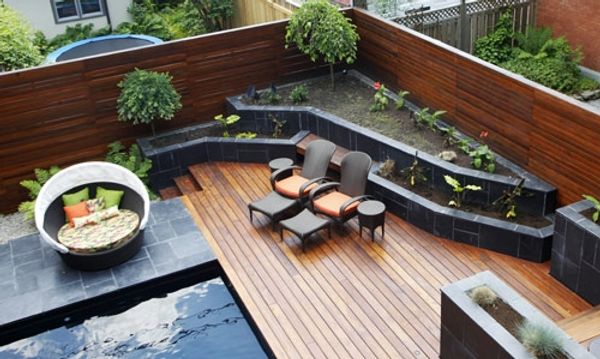 Backyard deck and patio