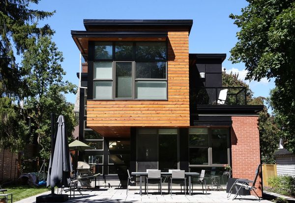 Cedar addition rear with patio